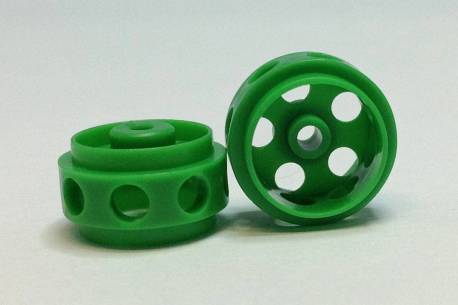 Llantas Delrin 15.5 x 9 mm - Verde