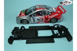 In Line chassis Black 3DP Peugeot 206 WRC Scalextric