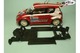 In Line chassis Black 3DP Skoda Octavia WRC SCX