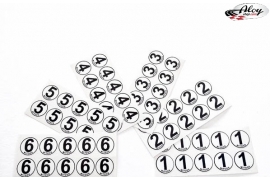 60 vinyl sticker numbers 1-6