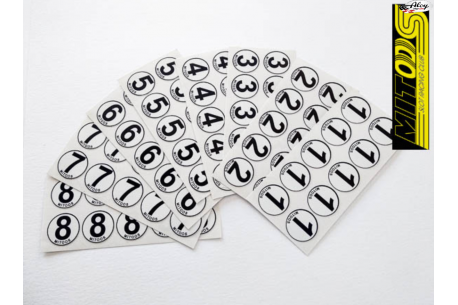 80 vinyl sticker numbers 1-8