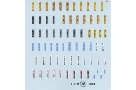 Decals Safety Belts 1/24 