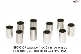 Spacer 5mm Length, for shaft 2.38 Ø ( 3/32" ) 