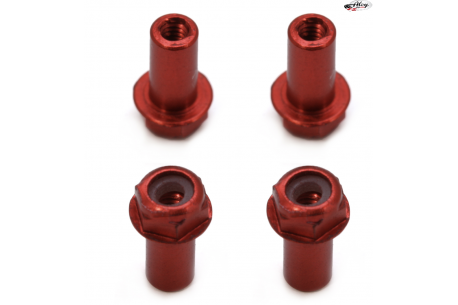 H-Clamping Cap, 6mm Red Aluminum