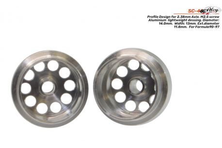 Lightened aluminum rim 14x13mm