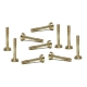 Brass screws 2.2 x 13 mm long head.