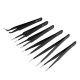 Set of 6 antistatic tweezers