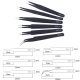 Set of 6 antistatic tweezers
